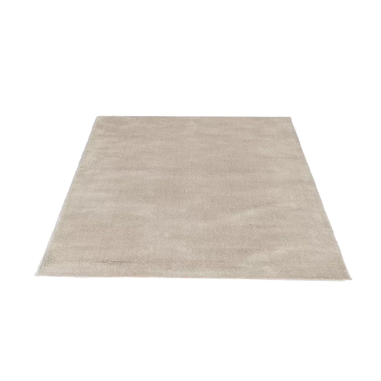 Beige | Solid Color - Handcrafted Rug/Carpet | Pure New Zealand Wool | Hand Tufted | High Pile | High Density | Yarn Dyed
