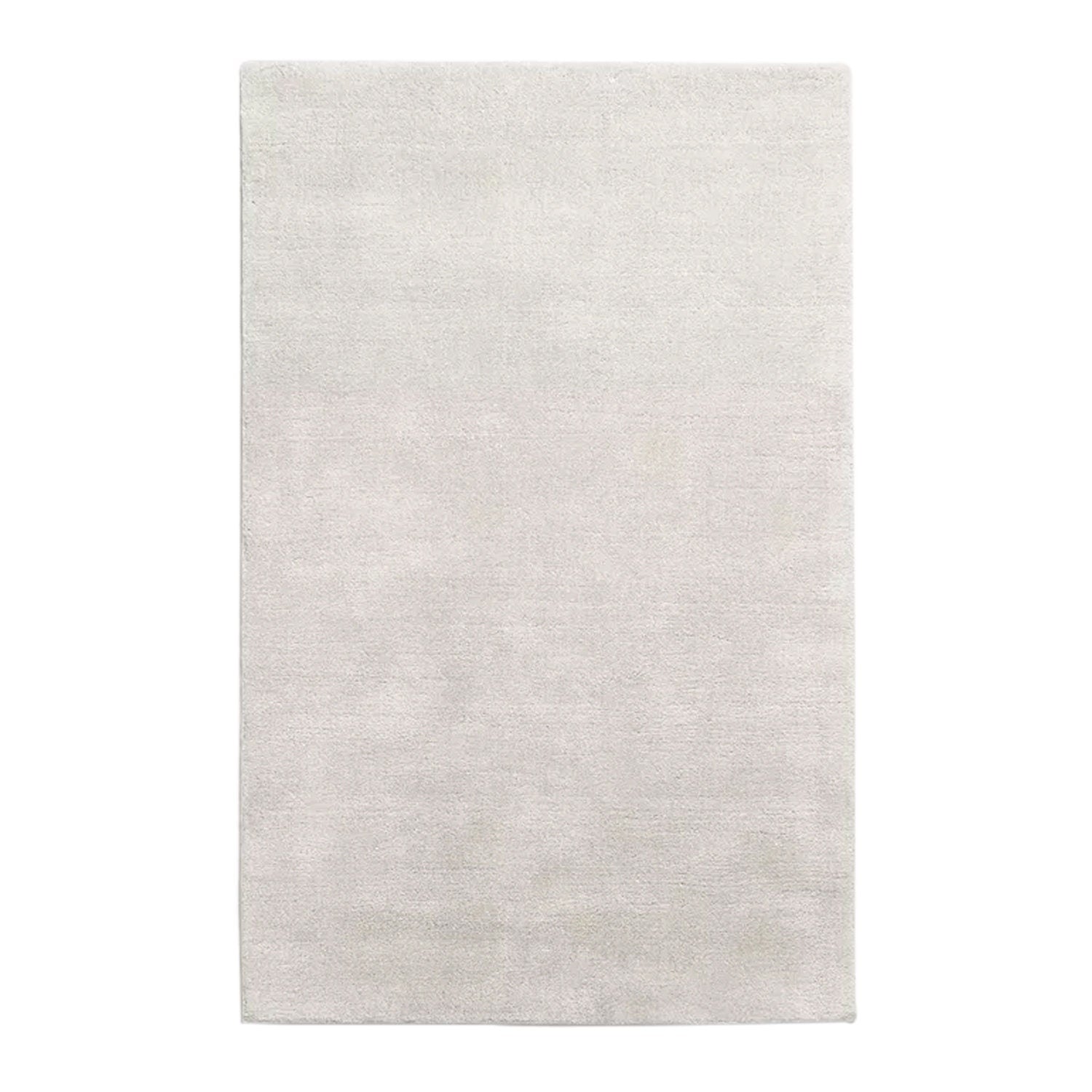 White Grey | Solid Color - Handcrafted Rug/Carpet | Pure New Zealand Wool | Hand Tufted | High Pile | High Density | Yarn Dyed