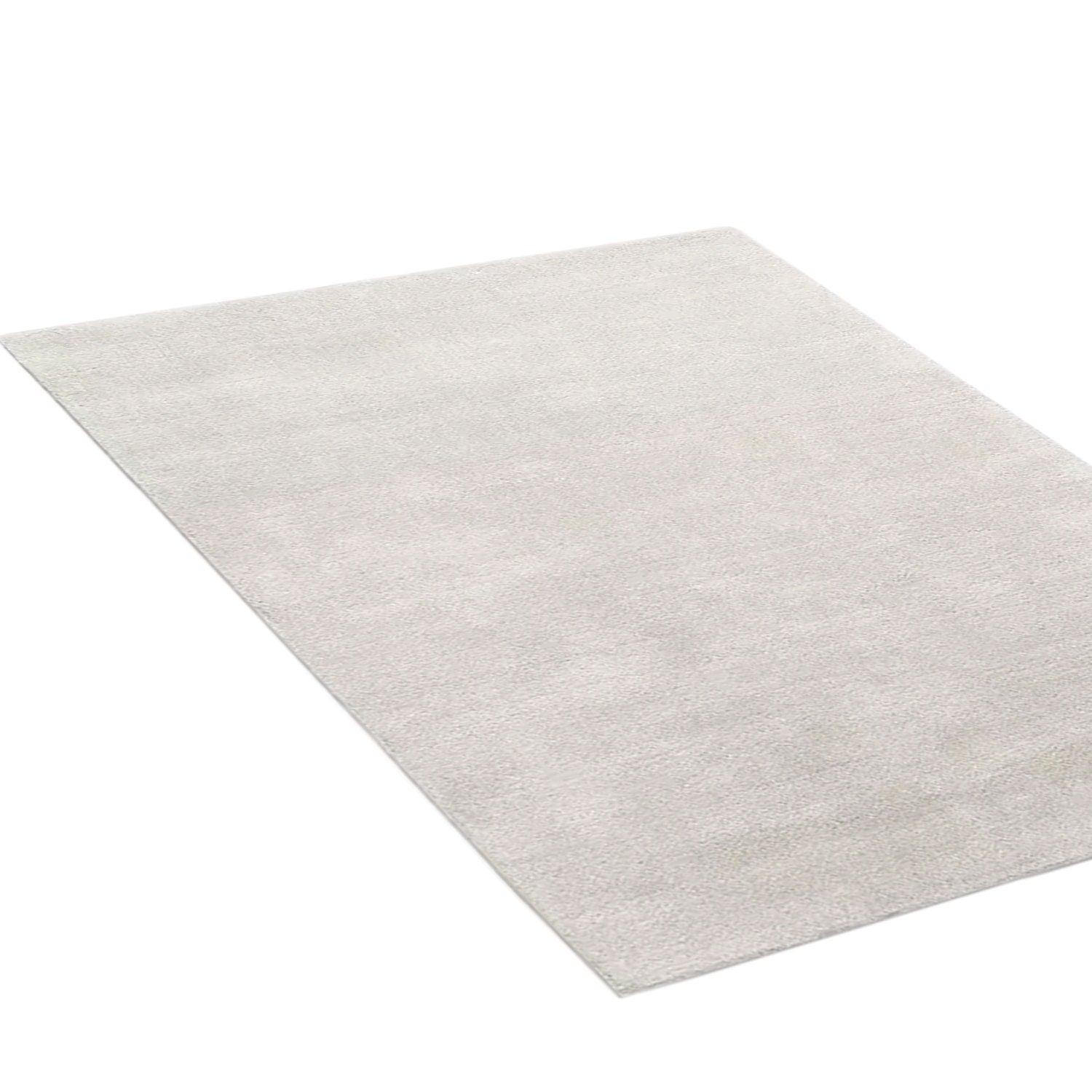 White Grey | Solid Color - Handcrafted Rug/Carpet | Pure New Zealand Wool | Hand Tufted | High Pile | High Density | Yarn Dyed