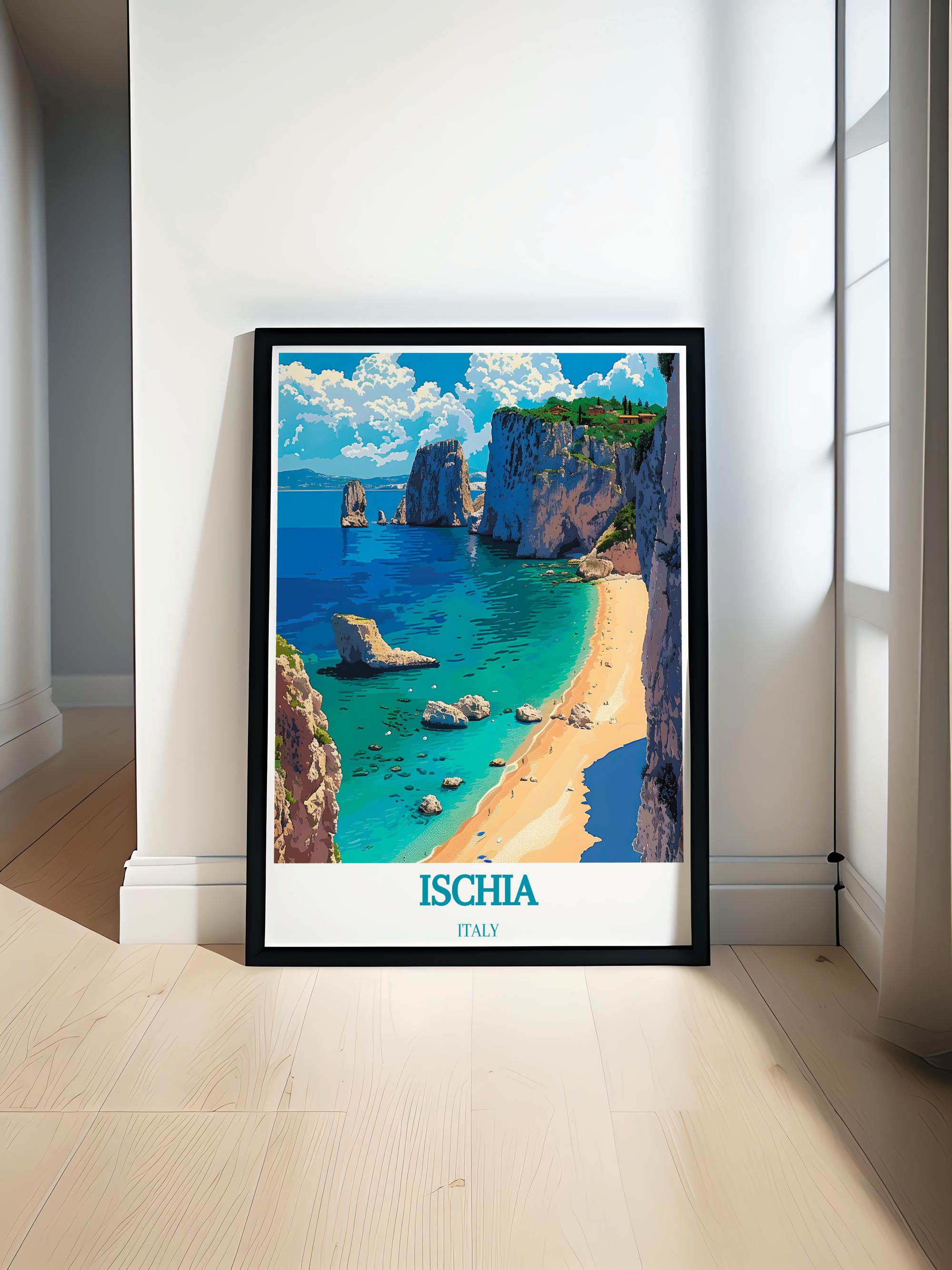 Ischia Modern Wall Decor Spiaggia Dei Maronti Wall Art Italy Prints Collection