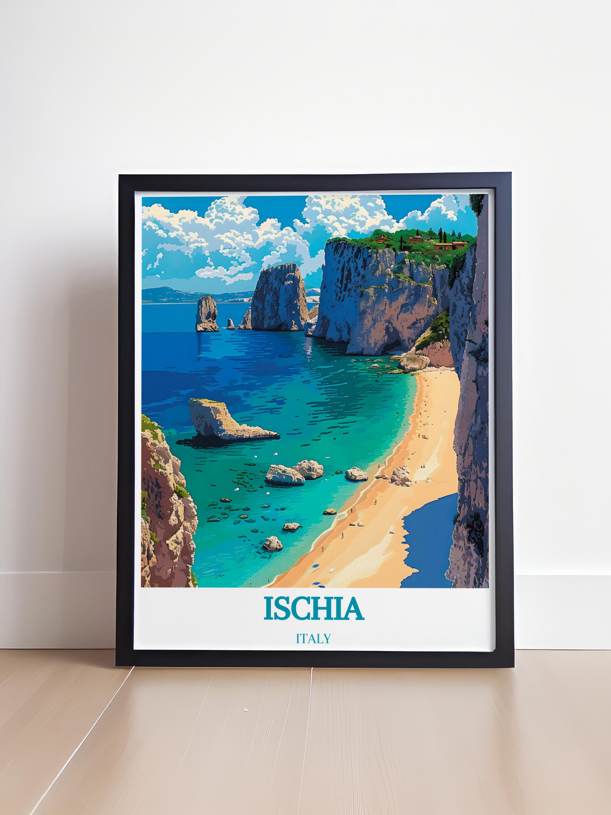 Ischia Modern Wall Decor Spiaggia Dei Maronti Wall Art Italy Prints Collection