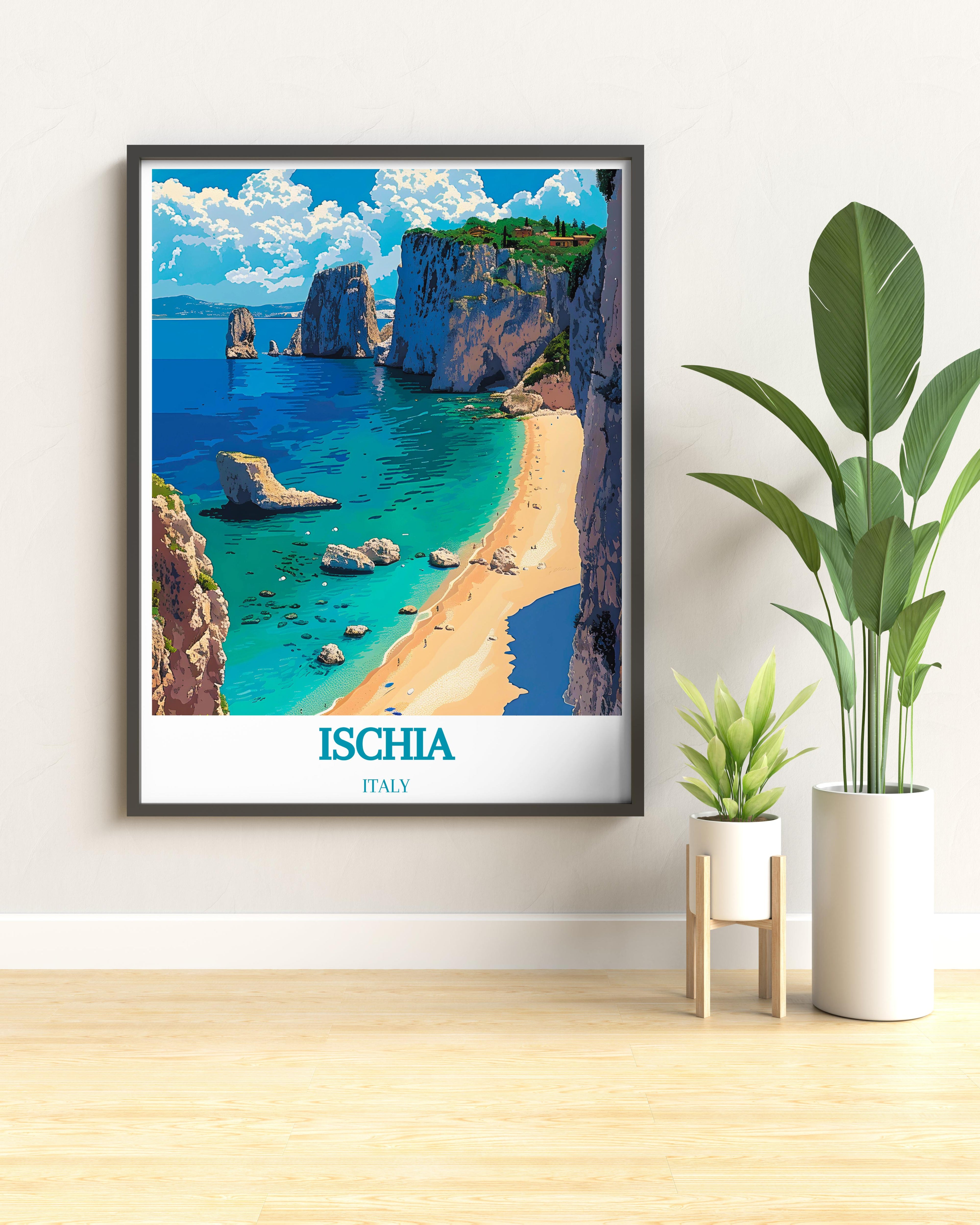 Ischia Modern Wall Decor Spiaggia Dei Maronti Wall Art Italy Prints Collection