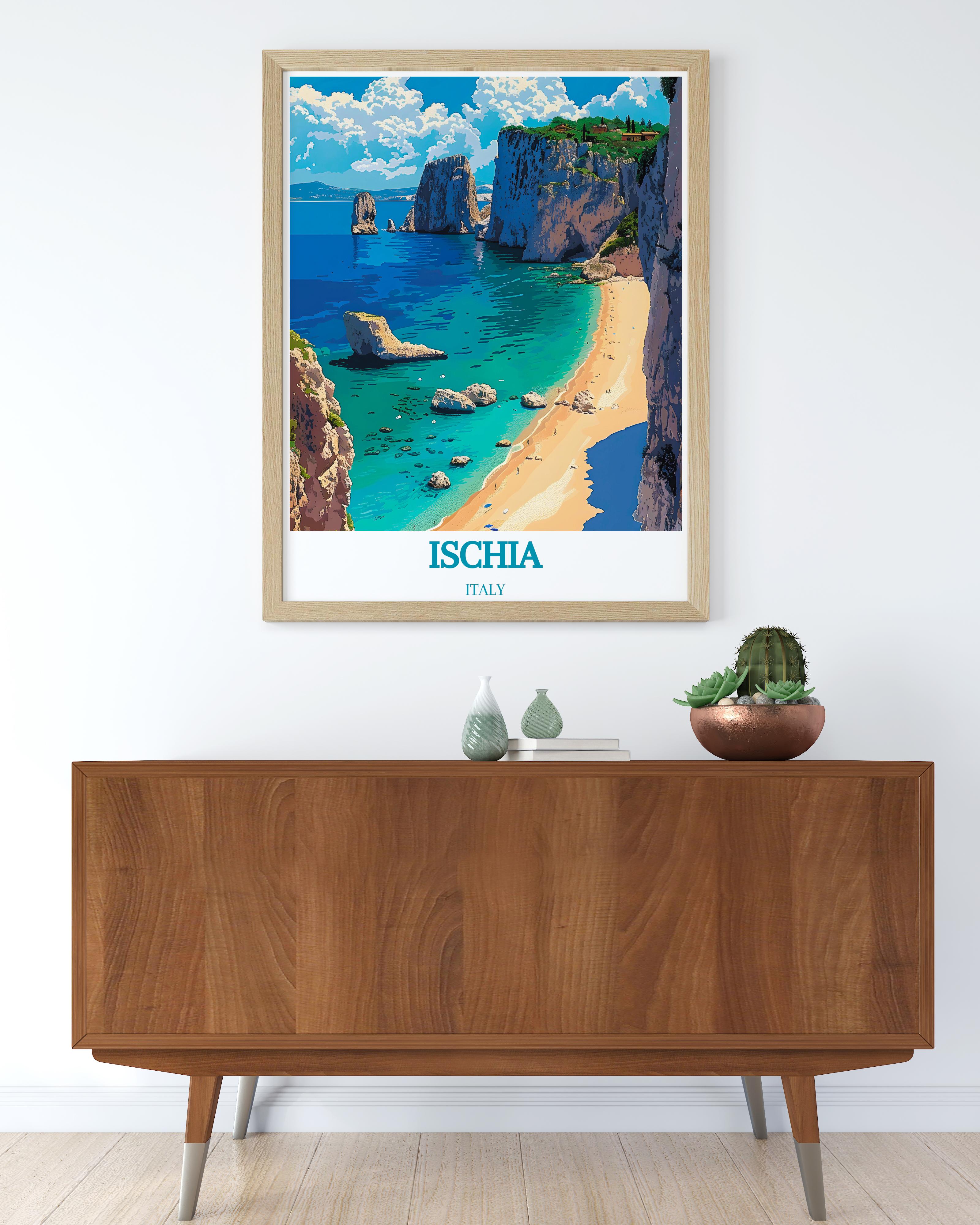 Ischia Modern Wall Decor Spiaggia Dei Maronti Wall Art Italy Prints Collection