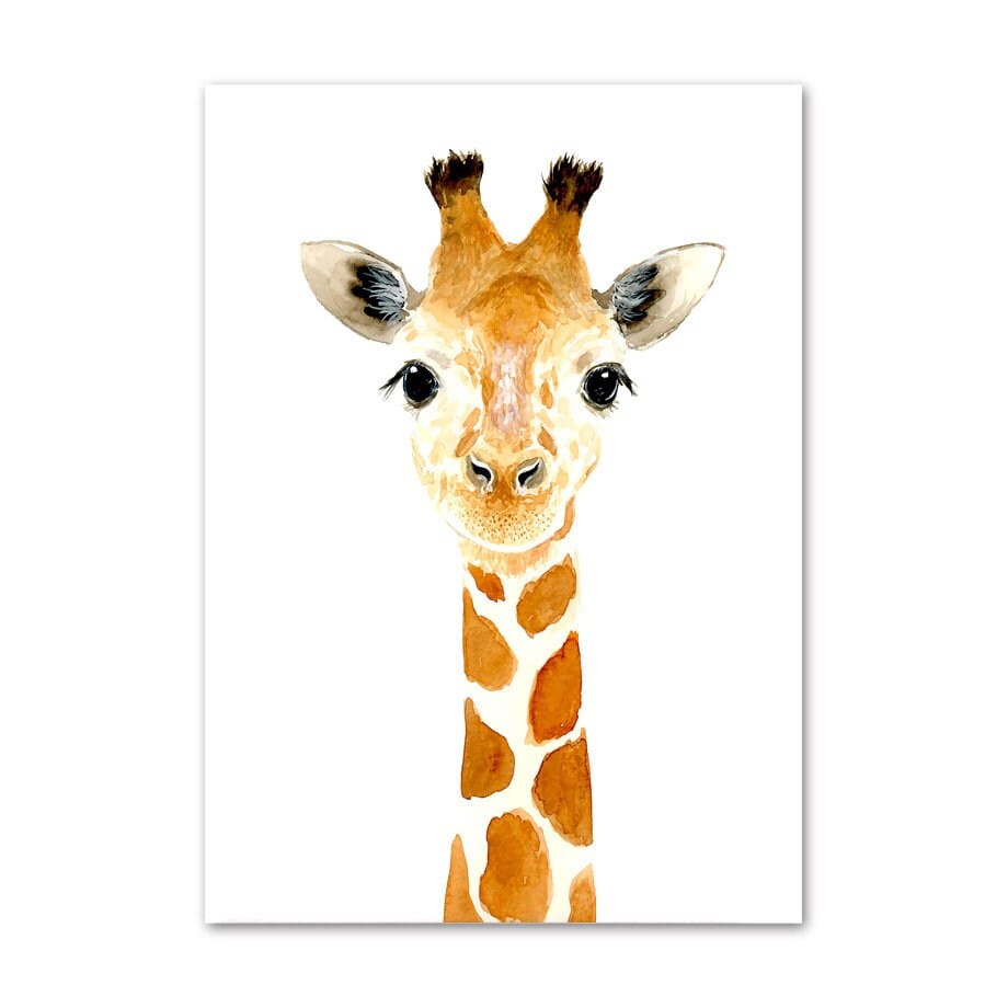 Poster Kinderzimmer Tiere Fuchs Elefant Bär Hase Zebra · Kinderzimmer Bilder · Wand Deko · Kunst Druck · Deko Print · ohne Rahmen-4