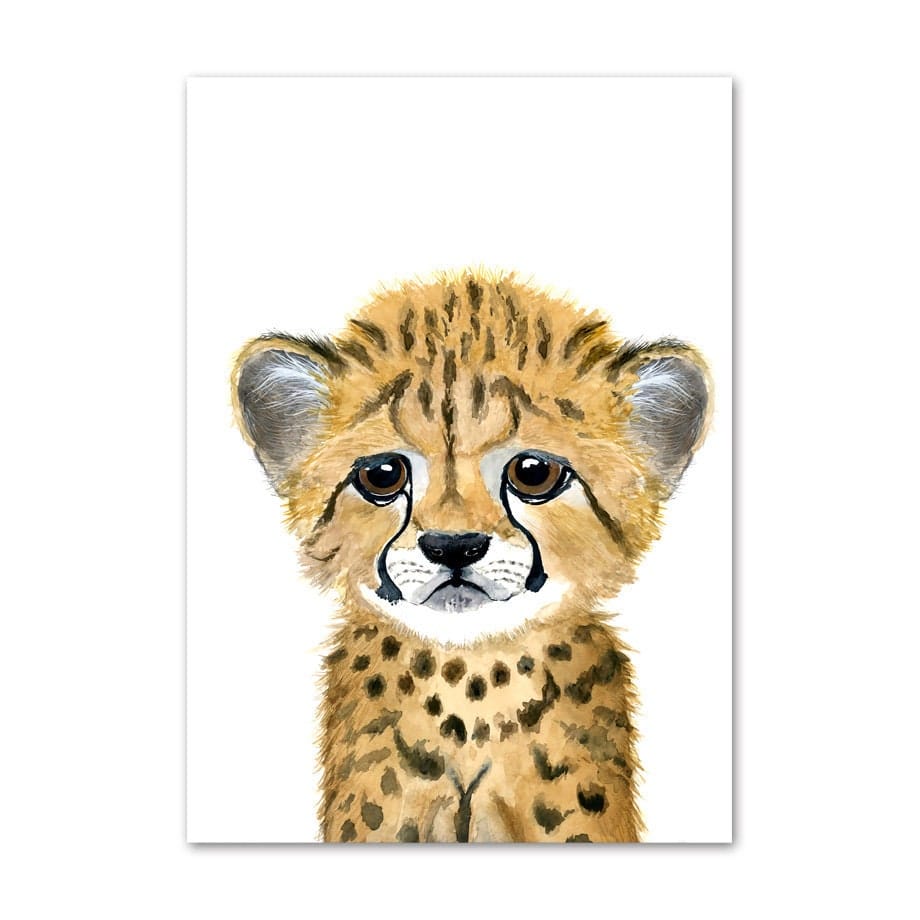 Poster Kinderzimmer Tiere Fuchs Elefant Bär Hase Zebra · Kinderzimmer Bilder · Wand Deko · Kunst Druck · Deko Print · ohne Rahmen-8