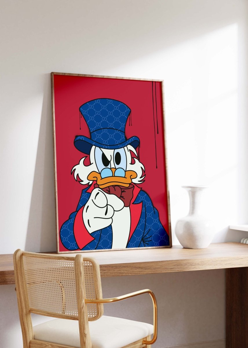 Rich Duck Cartoon Poster  · Luxury Street Art Style · Pop Art Illustration · Geld Design · Moderne Wandkunst · Print ohne Rahmen-4