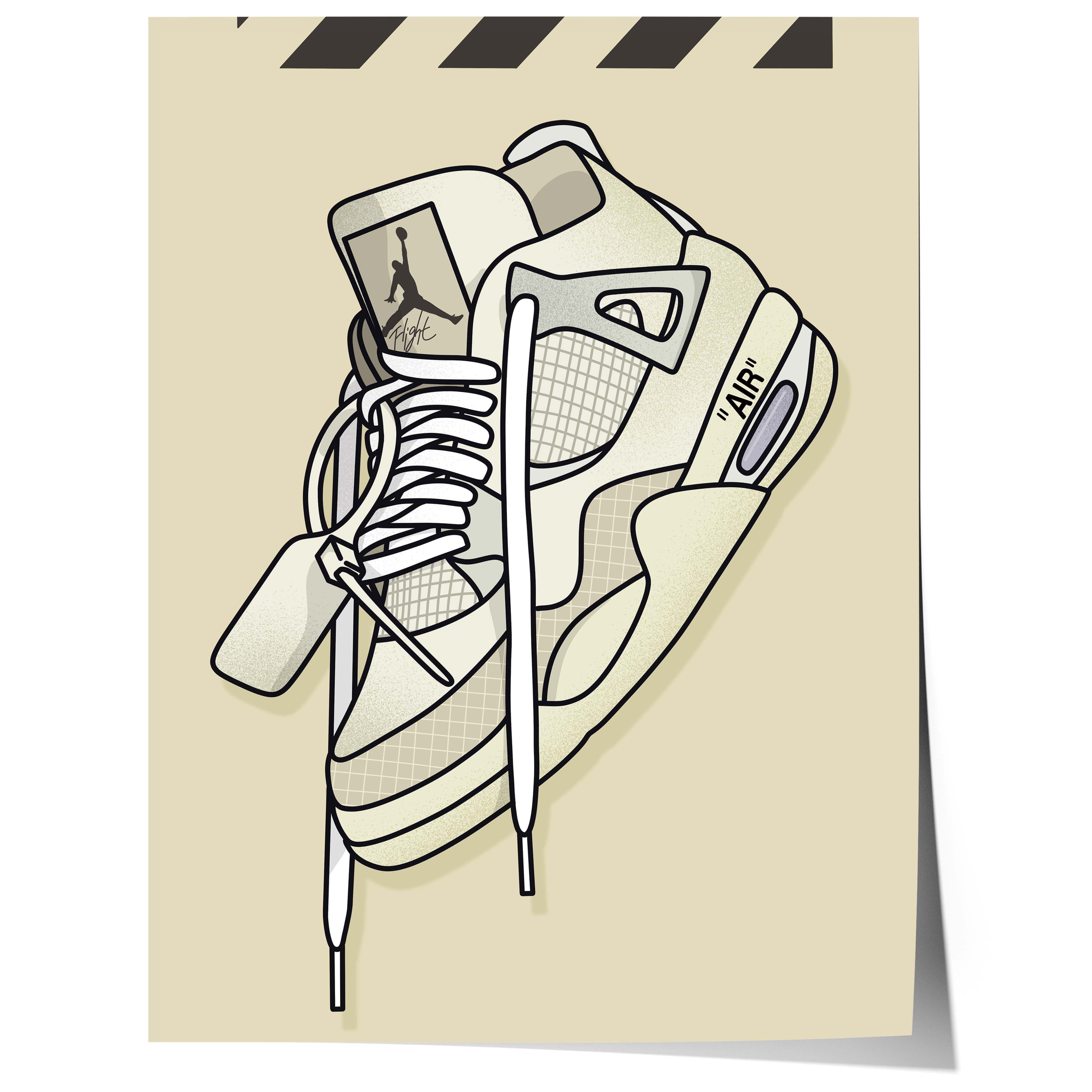 Sneaker Line Art Poster · Geschenkidee · Minimalistisches Schuhe Design · Streetwear Illustration · Moderne Wanddeko · Print ohne Rahmen-0