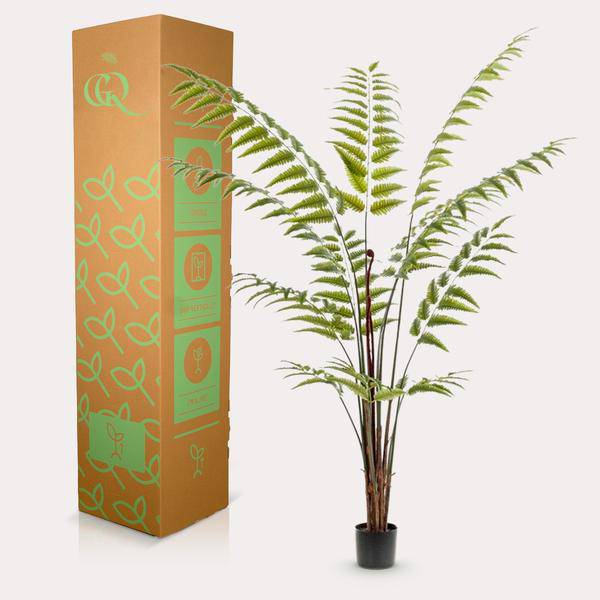 Kunstpflanze Rumohra Adiantiformis ↕180cm – künstliche Grünpflanze für Wohnzimmer, Büro, Flur & pflegeleichte Deko