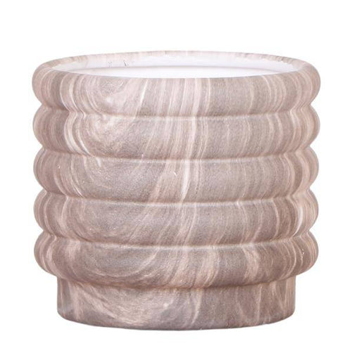 Marmor – Topf Dunkel – Keramik – Dekotopf Ø12cm – stilvoller Pflanzentopf für Zimmerpflanzen, Blumen & Deko-0
