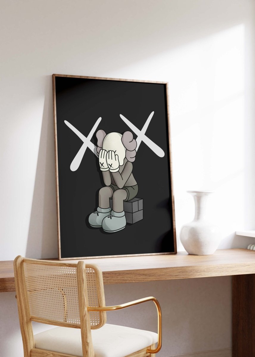 Traurige Street Art Figur Poster · Urban Pop Art Charakter Illustration · Moderne Graffiti Kunst · Print ohne Rahmen-4