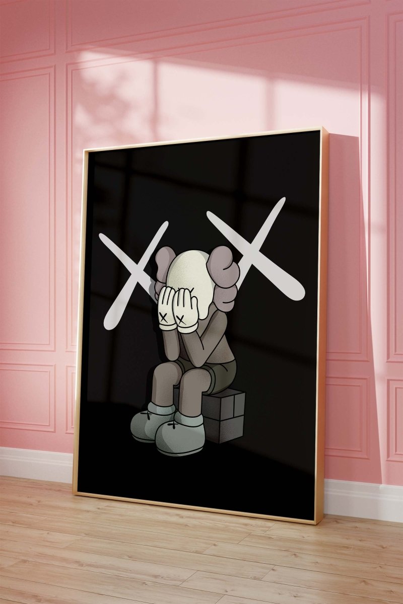 Traurige Street Art Figur Poster · Urban Pop Art Charakter Illustration · Moderne Graffiti Kunst · Print ohne Rahmen-1