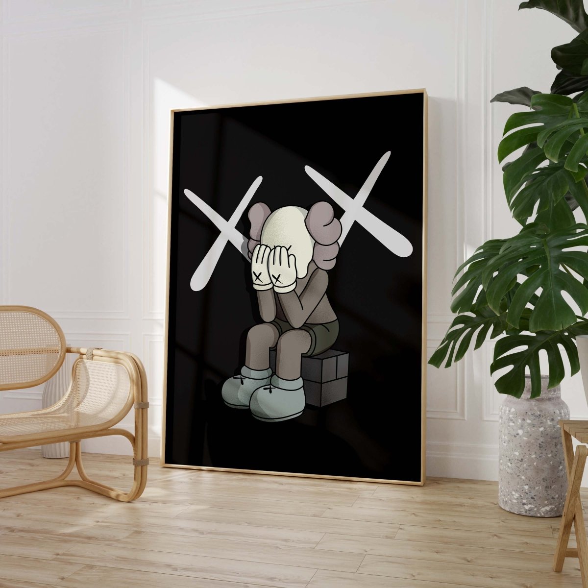 Traurige Street Art Figur Poster · Urban Pop Art Charakter Illustration · Moderne Graffiti Kunst · Print ohne Rahmen-2